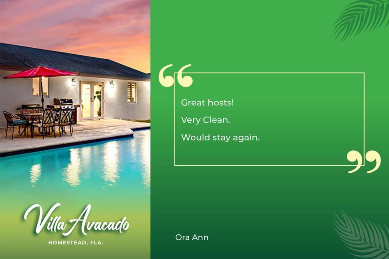 Bright Villa, Heated Pool, 2 Kings, By Everglades, Biscayne & Keys Homestead Exterior photo